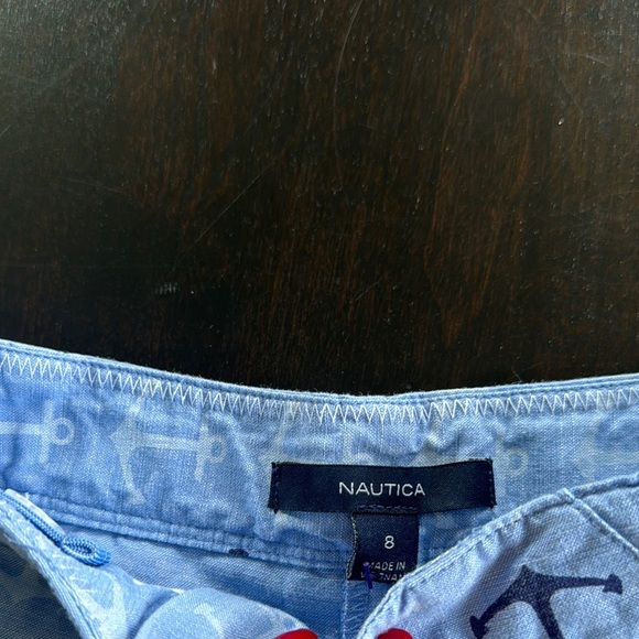 Nautica Blue Casual Shorts Relaxed Fit anchors - Picture 2 of 2